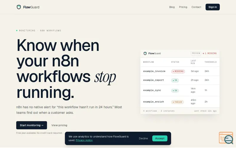 Screenshot of FlowGuard