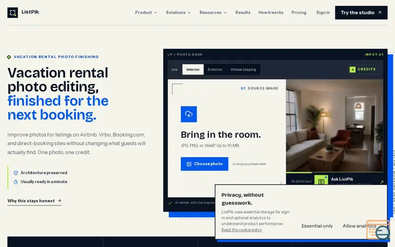 Screenshot of ListPik