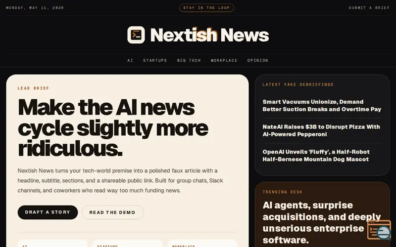Screenshot of Nextish News