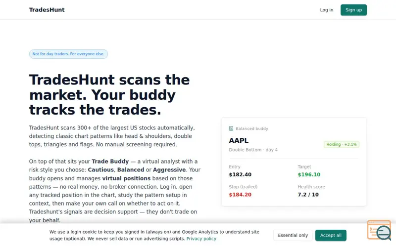 Screenshot of TradesHunt