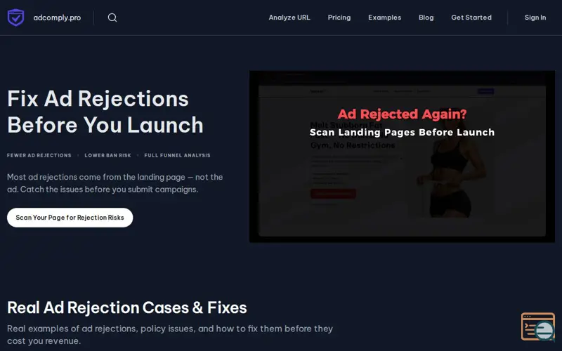 Screenshot of AdComply