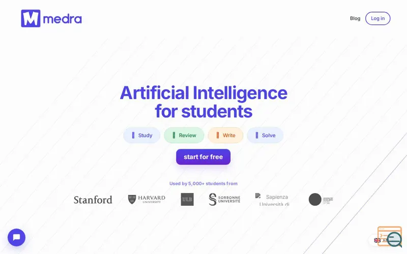 Screenshot of AI for students