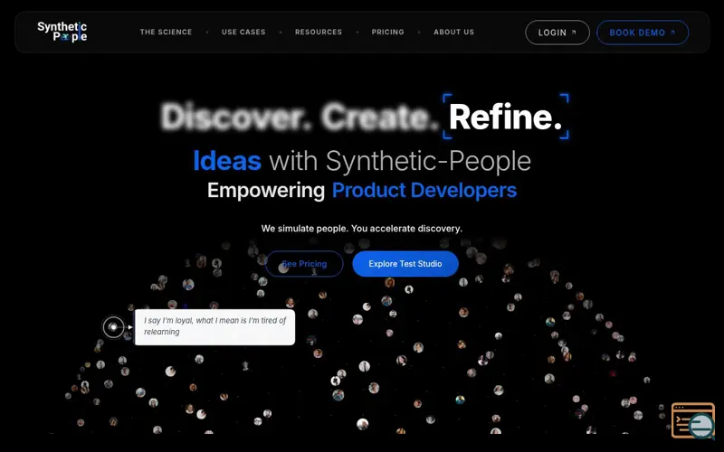 Screenshot of Synthetic People AI