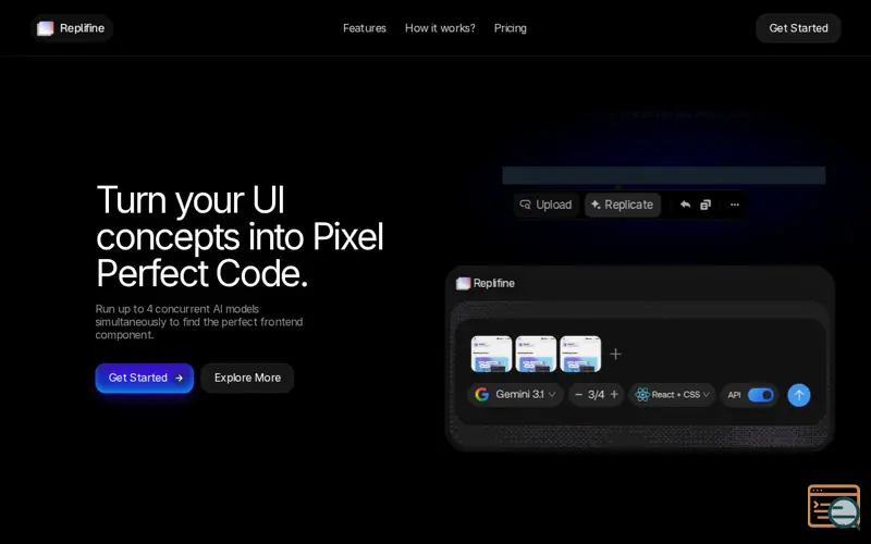 Screenshot of Replifine AI 