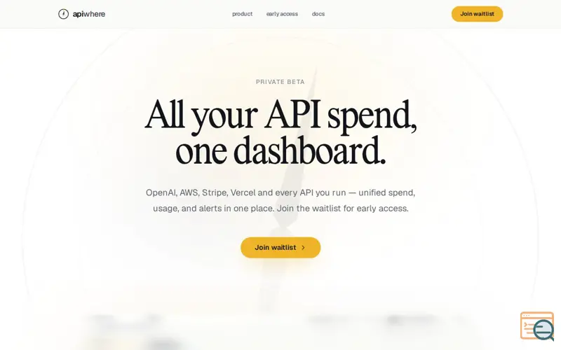 Screenshot of APIWhere, a launch using OVH Email