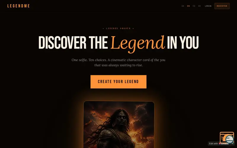 Screenshot of LegendMe