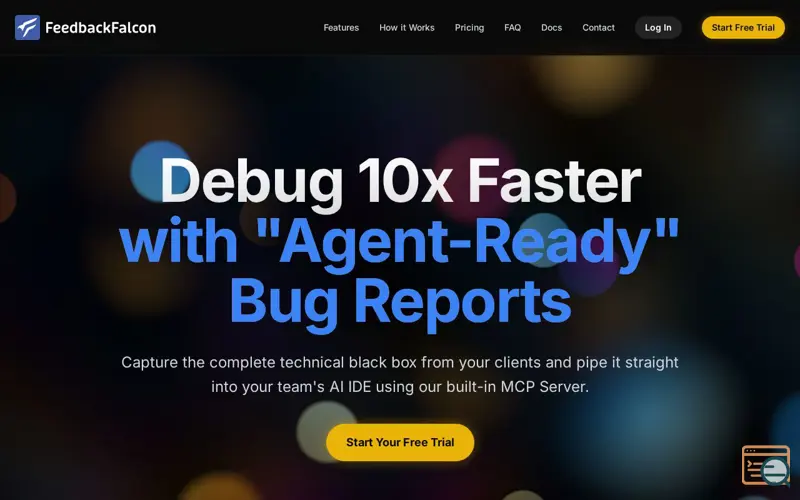 Screenshot of FeedbackFalcon