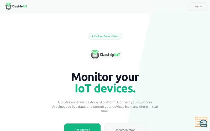 Screenshot of Dashly IoT
