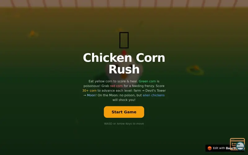 Screenshot of Corn Clucker
