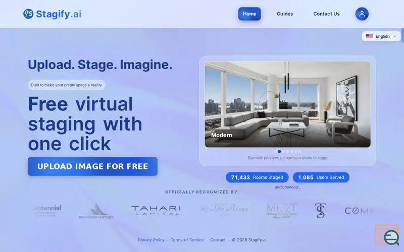 Screenshot of Stagify.ai