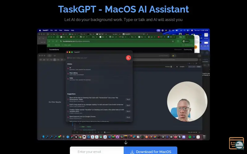 Screenshot of TaskGPT 