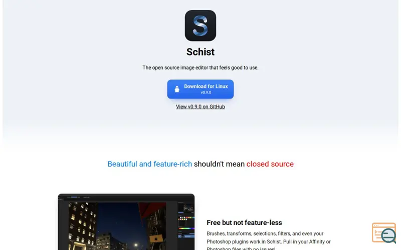Screenshot of Schist