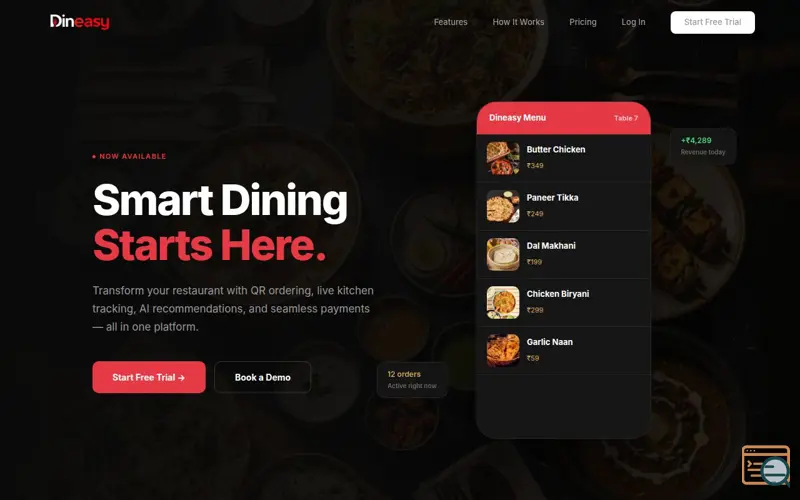 Screenshot of Dineasy