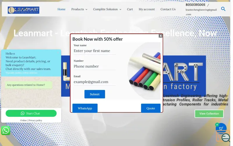 Screenshot of Leanmart, a launch using Rank Math