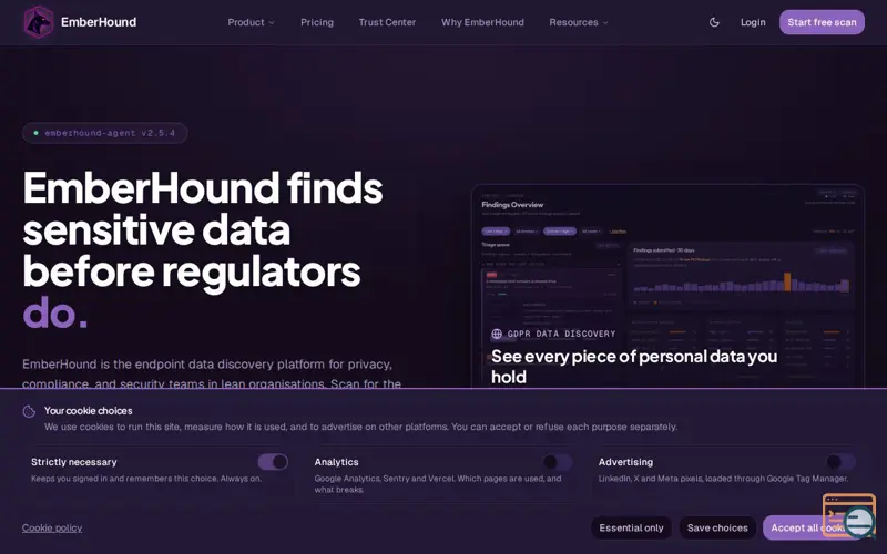 Screenshot of EmberHound, a launch using ZeroThreat