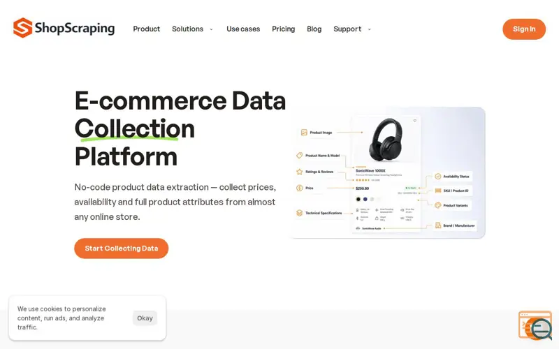 Screenshot of ShopScraping