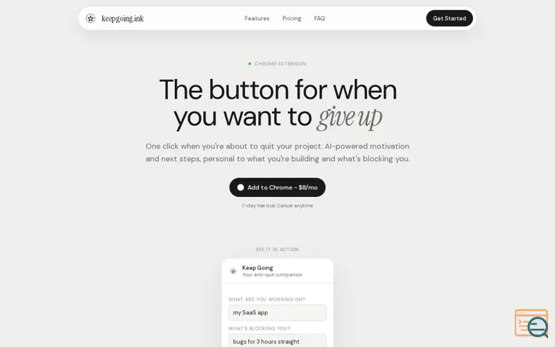 Screenshot of Keep Going
