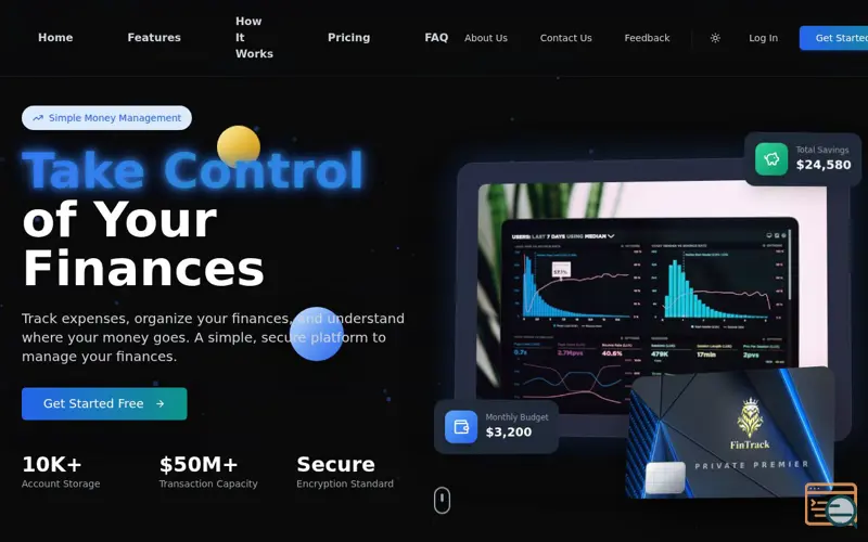 Screenshot of FinTrack