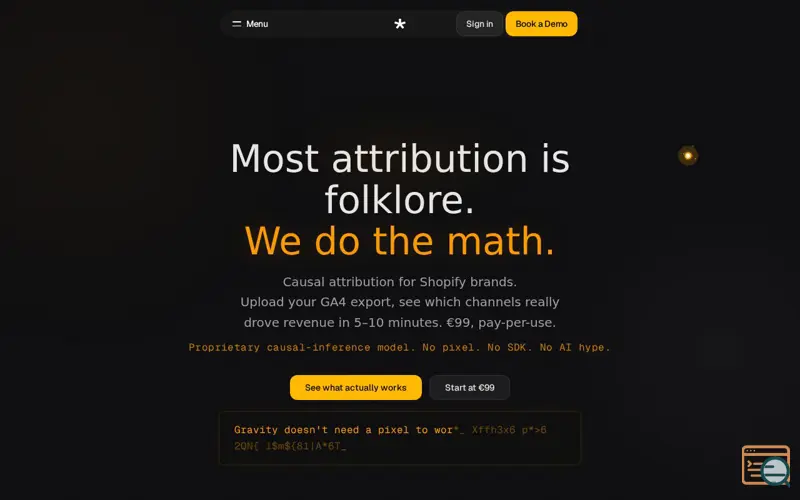 Screenshot of Causality Engine