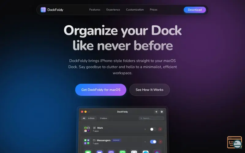 Screenshot of DockFoldy