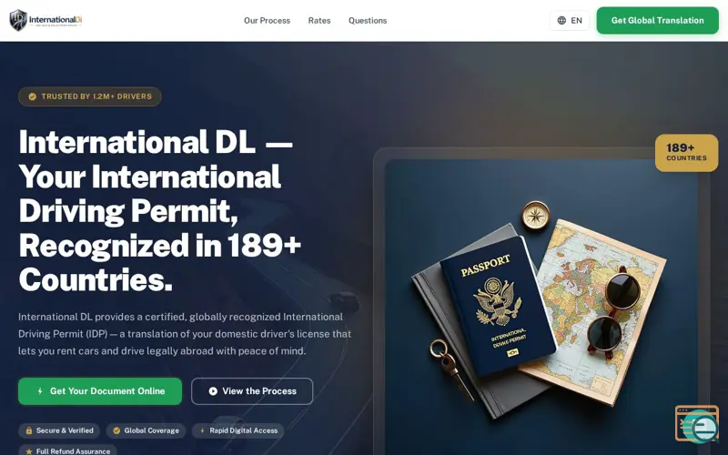 Screenshot of International DL