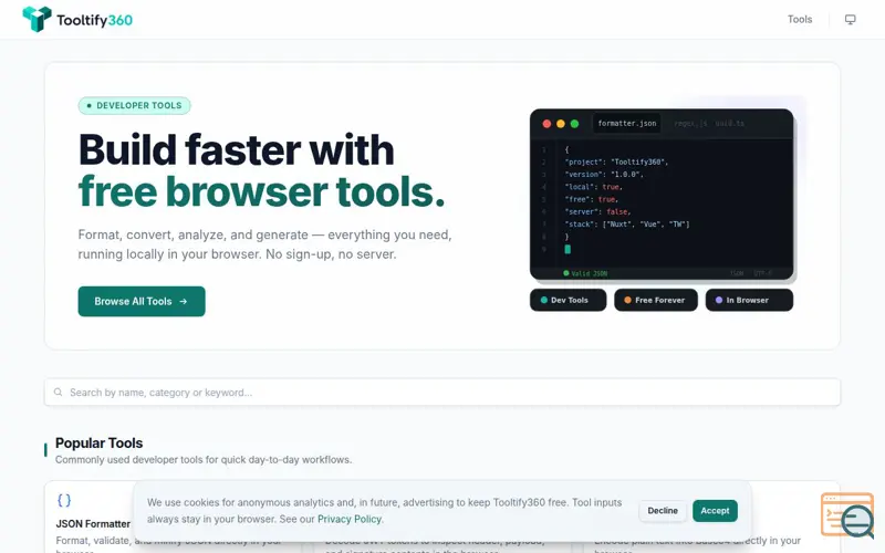Screenshot of Tooltify360