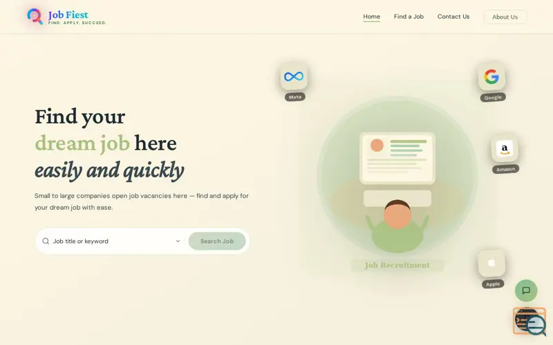 Screenshot of Job Fiest