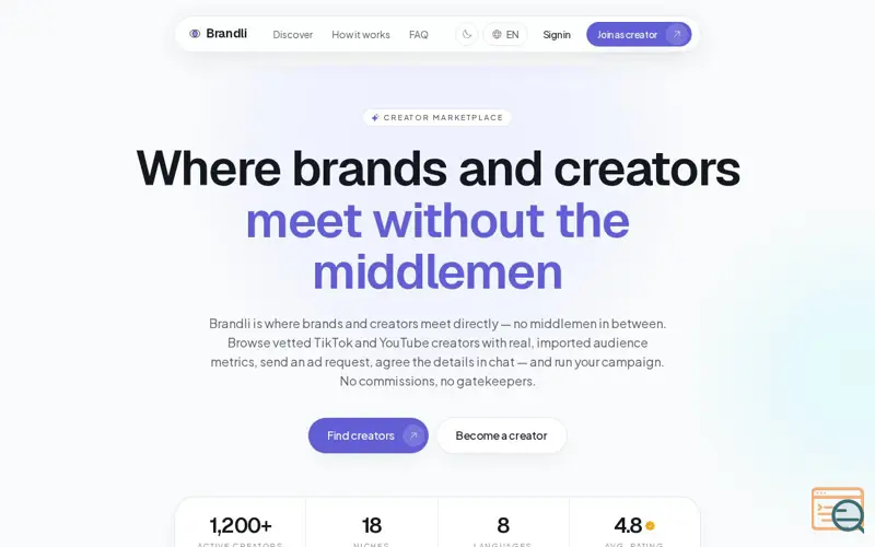 Screenshot of Brandli