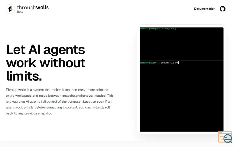 Screenshot of Throughwalls