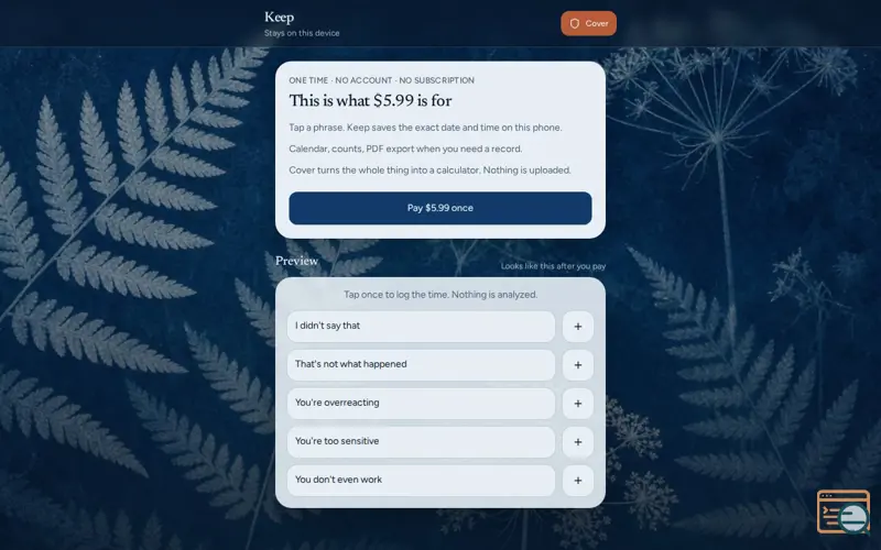 Screenshot of Keep