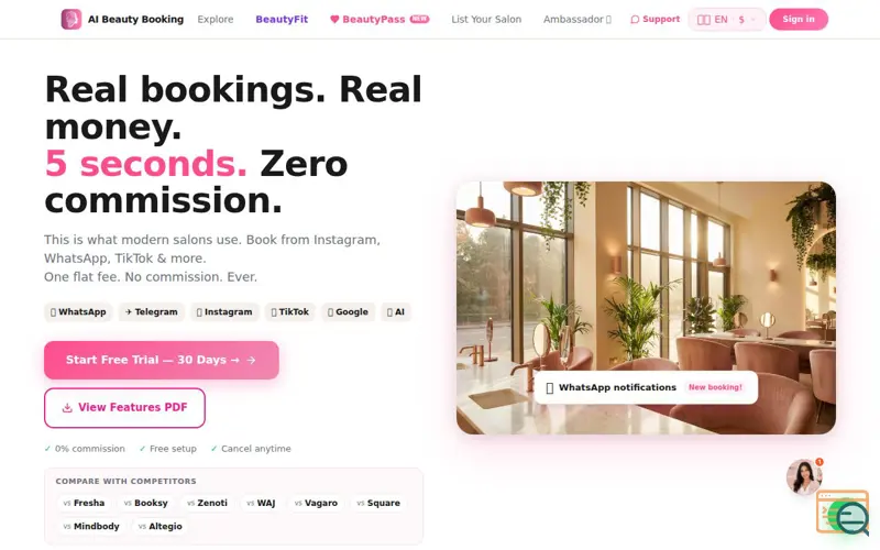 Screenshot of Ai Beauty Booking