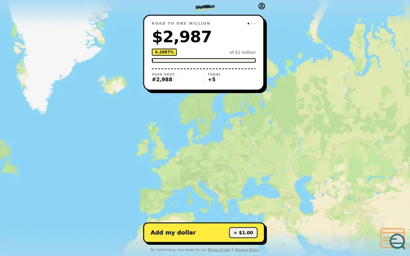 Screenshot of WeMillion