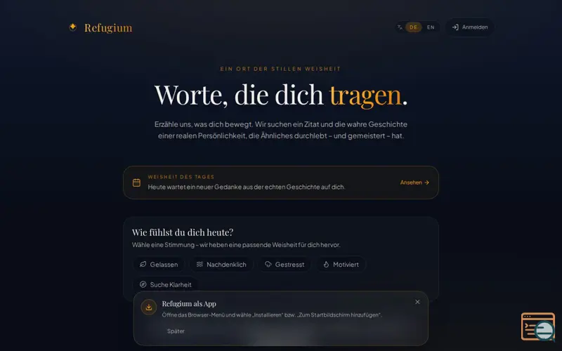 Screenshot of Refugium_wisdom