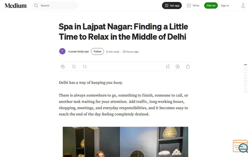 Screenshot of Spa in Lajpat Nagar