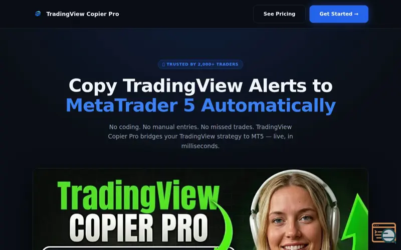 Screenshot of TradingView Copier Pro — Automate TV-MT5