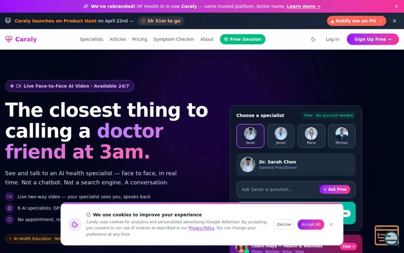Screenshot of Caraly