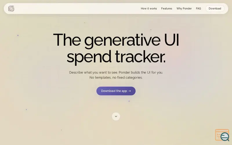 Screenshot of Ponder