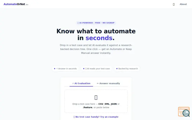 Screenshot of AutomateOrNot