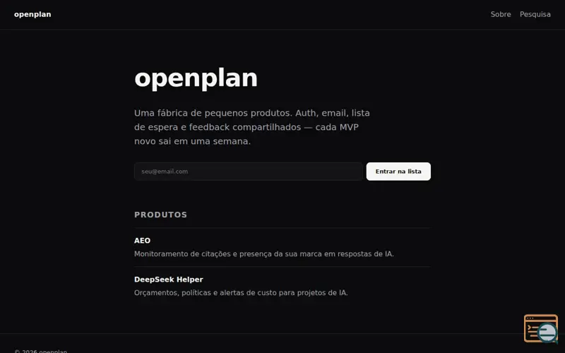 Screenshot of OpenPlan
