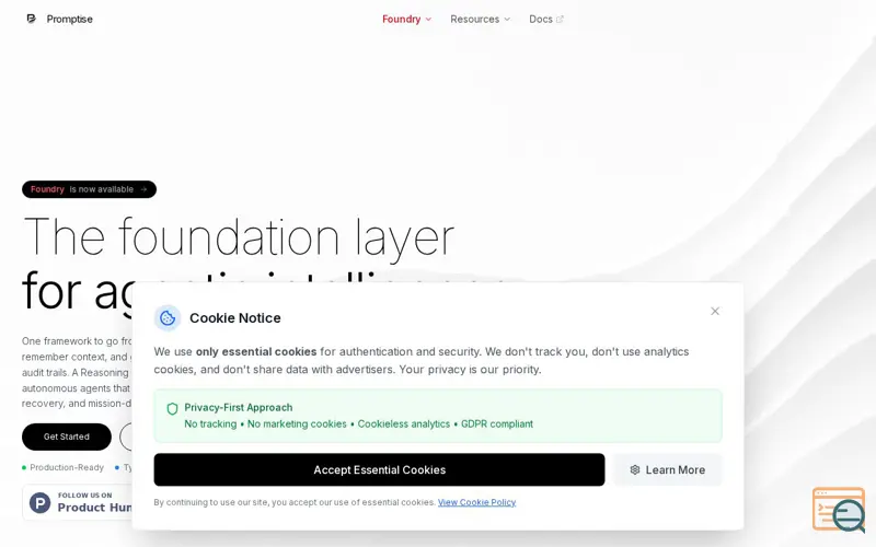 Screenshot of Promptise