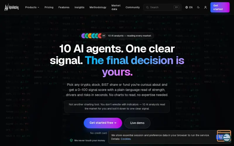 Screenshot of AlphaWatching