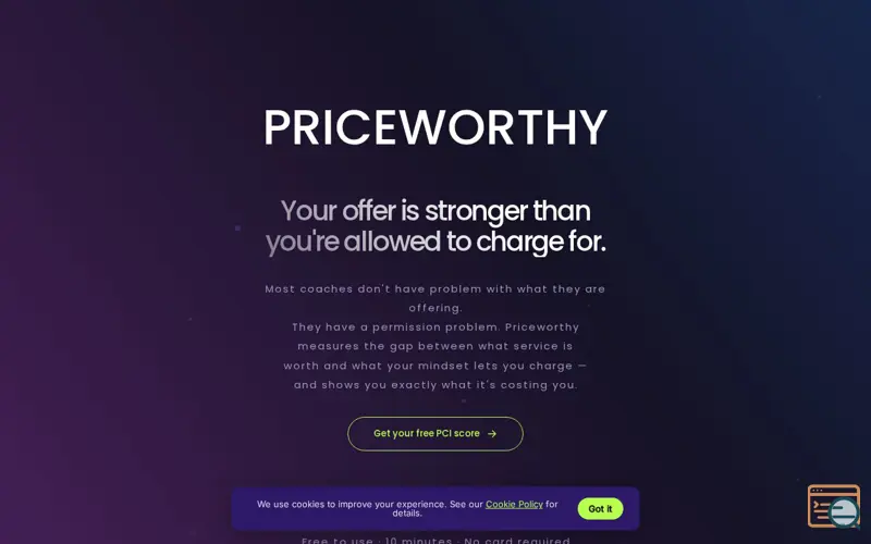 Screenshot of Priceworthy