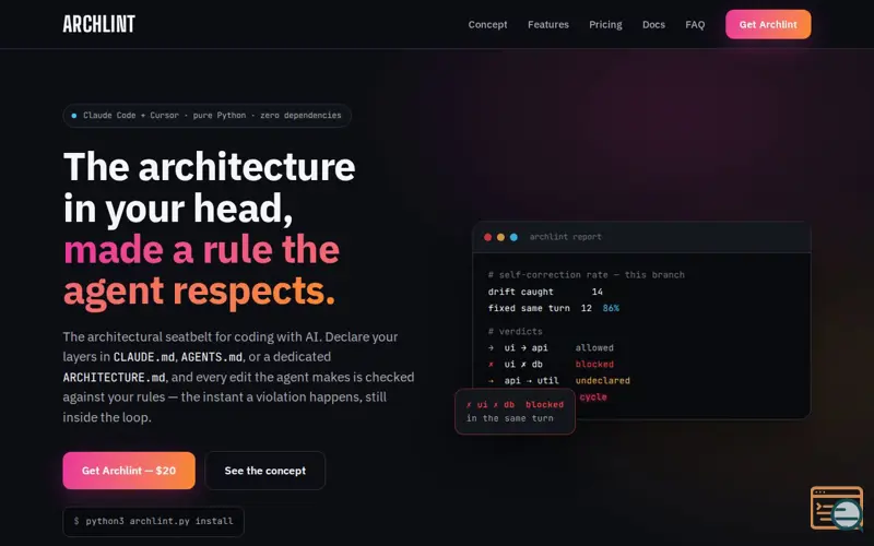 Screenshot of Archlint