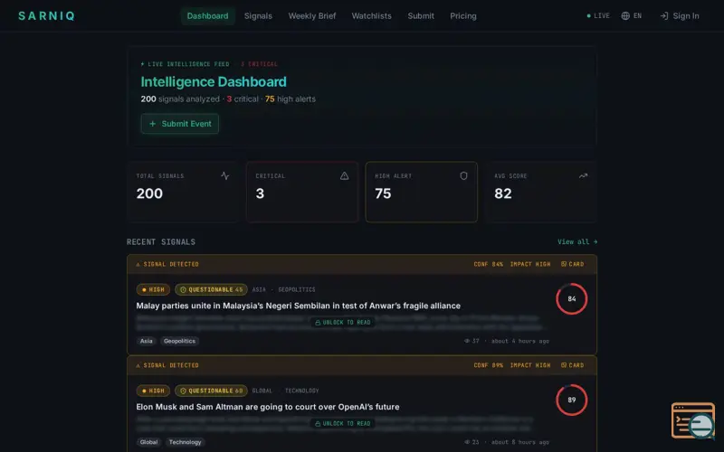 Screenshot of Sarniq