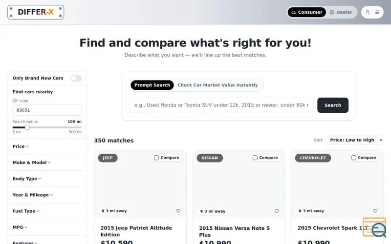 Screenshot of Differ-X