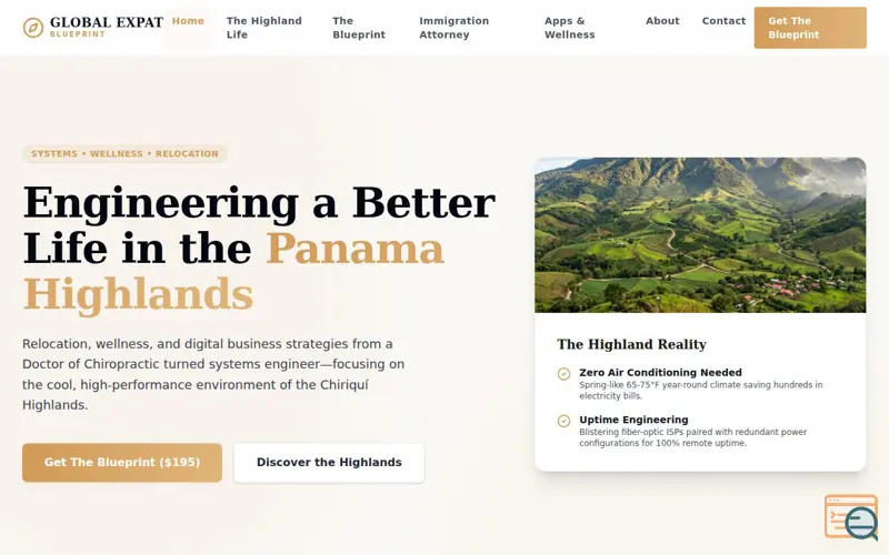 Screenshot of Global Expat Blueprint