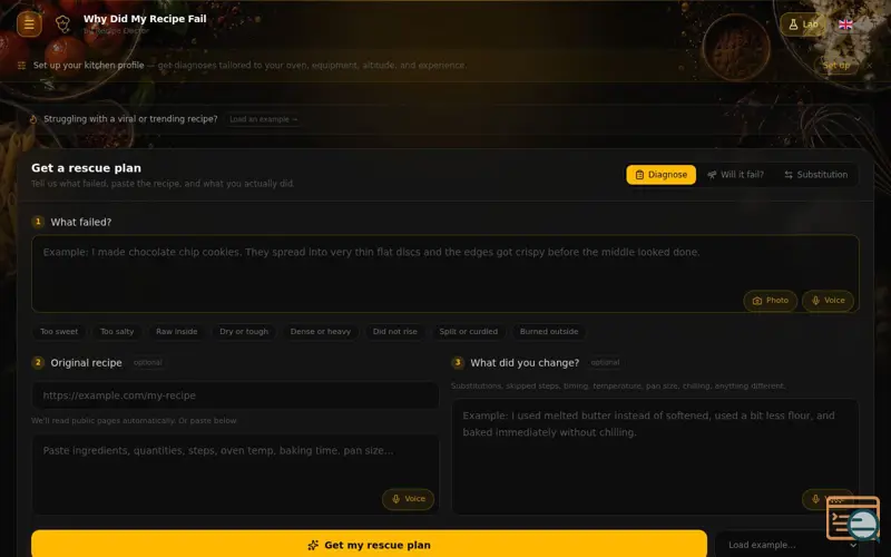Screenshot of Recipe Doctor
