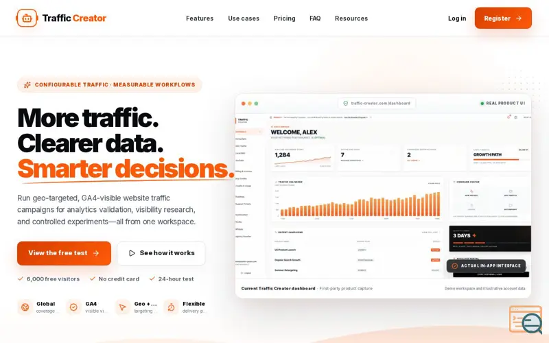 Screenshot of Traffic Creator