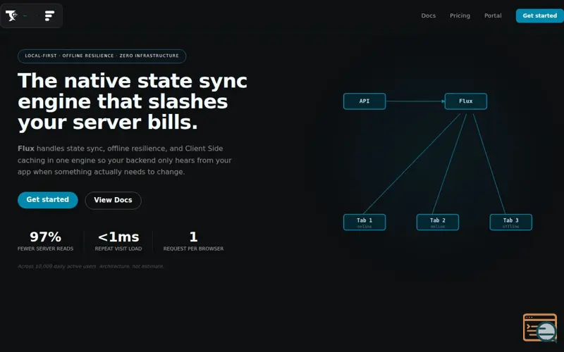 Screenshot of Flux
