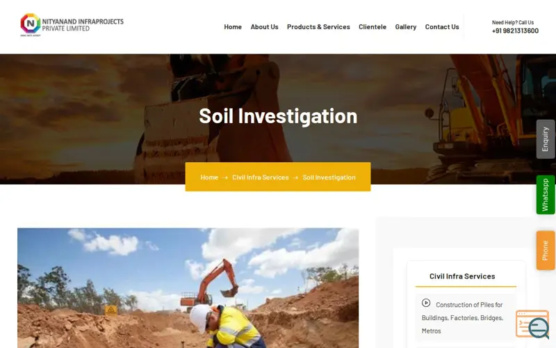 Screenshot of Outstanding Soil Investigation Services